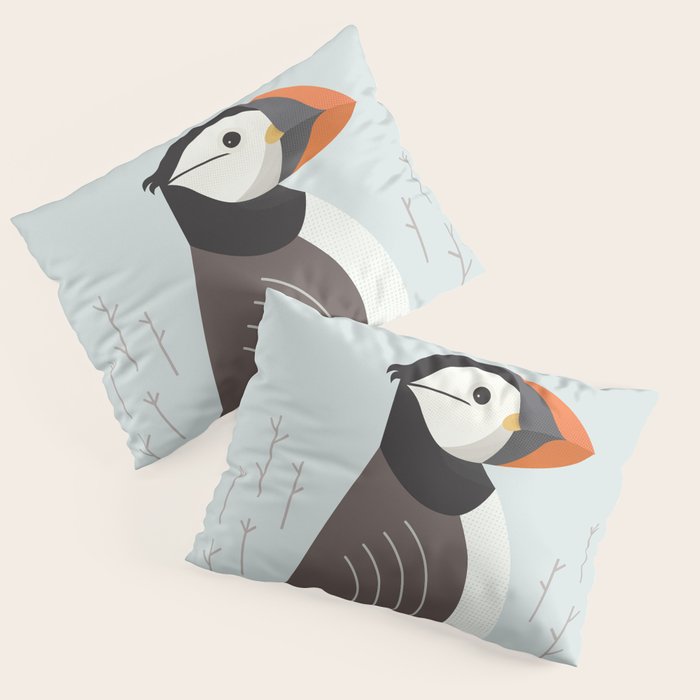 Atlantic Puffin, Bird of United Kingdom Pillow Sham Gallery Image 1