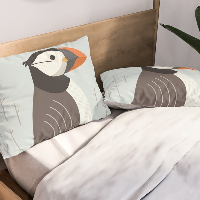 Atlantic Puffin, Bird of United Kingdom Pillow Sham Gallery Image 2