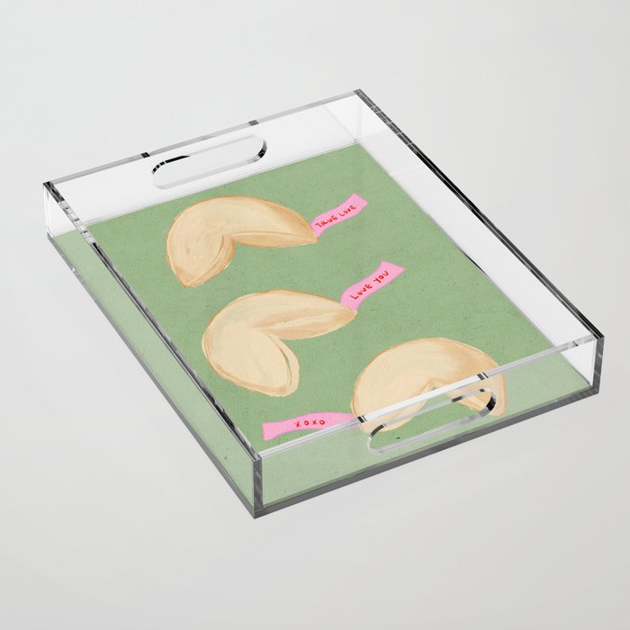 Love Fortune Cookies Matcha Green  Acrylic Tray Gallery Image 1