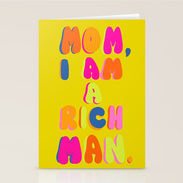 Mom, I Am A Rich Man Stationery Card Gallery Image 1