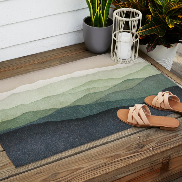 Mountain Muted Outdoor Rug Gallery Image 2