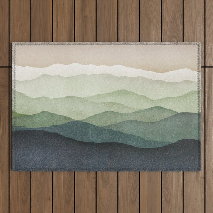 Mountain Muted Outdoor Rug Gallery Image 1