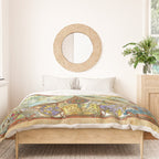 Magical Antique World Map  Duvet Cover Gallery Image 3
