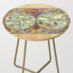 Magical Antique World Map  Side Table Gallery Image 2
