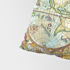 Magical Antique World Map  Pillow Sham Gallery Image 4