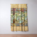 Magical Antique World Map  Window Curtain Gallery Image 3