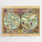 Magical Antique World Map  Jigsaw Puzzle Gallery Image 1
