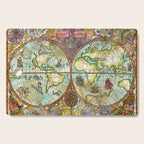 Magical Antique World Map  Cutting Board Gallery Image 1