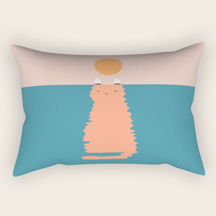 Cat Landscape 170 Rectangular Pillow Gallery Image 2