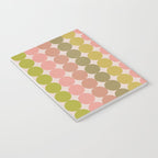 Vintage Pink and Green Mod Dot Stripes Dotty Retro Pattern Notebook Gallery Image 3