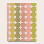 Vintage Pink and Green Mod Dot Stripes Dotty Retro Pattern Notebook Gallery Image 4