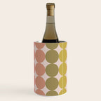 Vintage Pink and Green Mod Dot Stripes Dotty Retro Pattern Wine Chiller Gallery Image 2
