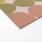 Vintage Pink and Green Mod Dot Stripes Dotty Retro Pattern Welcome Mat Gallery Image 2