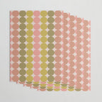 Vintage Pink and Green Mod Dot Stripes Dotty Retro Pattern Wrapping Paper Gallery Image 3