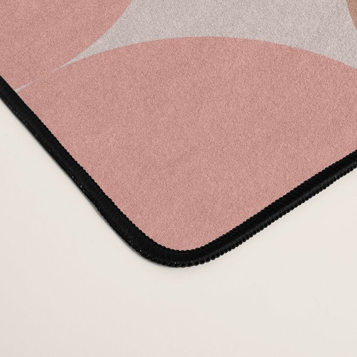 Vintage Pink and Green Mod Dot Stripes Dotty Retro Pattern Desk Mat Gallery Image 4