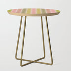 Vintage Pink and Green Mod Dot Stripes Dotty Retro Pattern Side Table Gallery Image 1