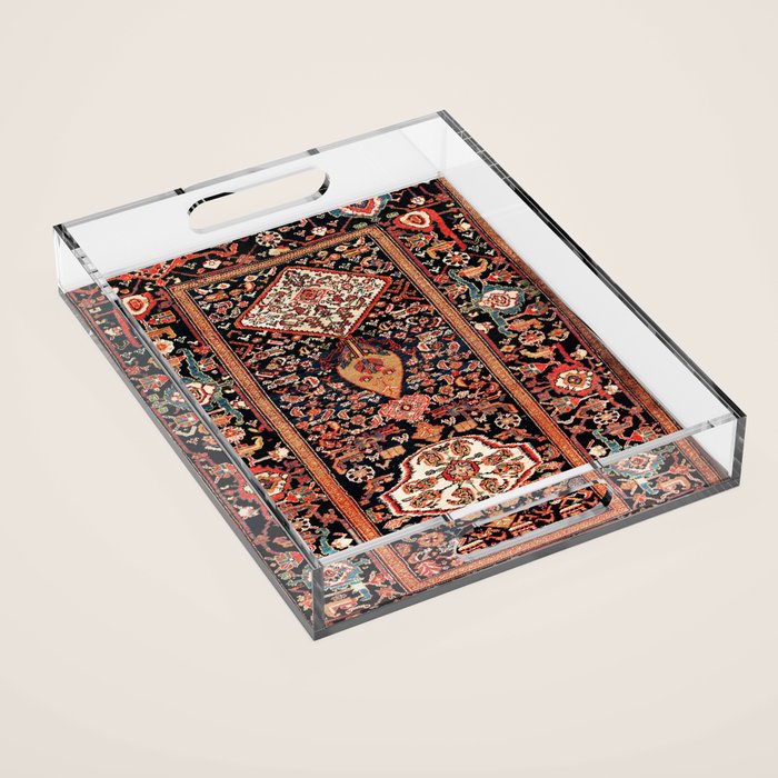 Malayer Hamadan West Persian Rug Acrylic Tray Gallery Image 1