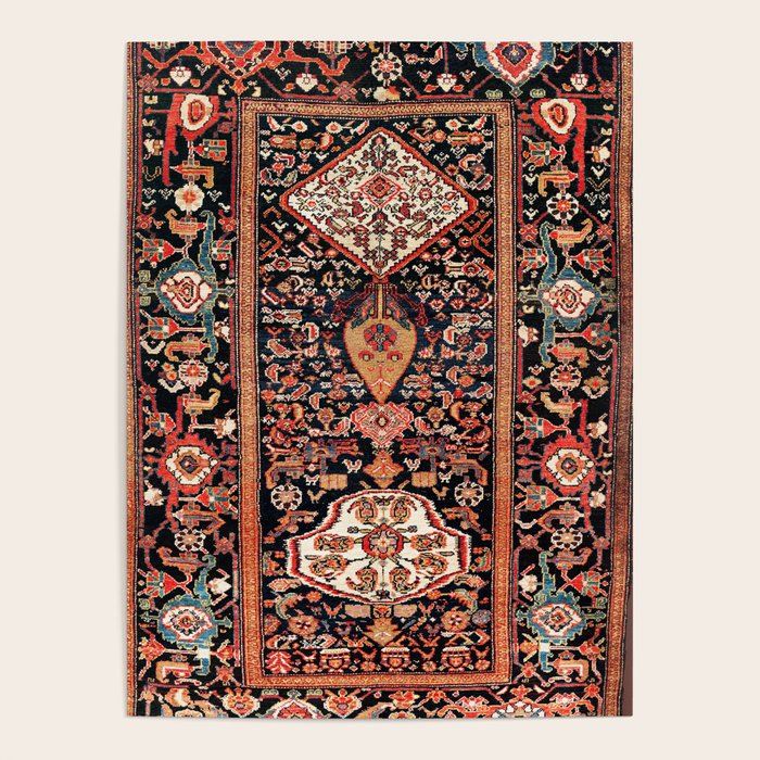 Malayer Hamadan West Persian Rug Poster Gallery Image 1
