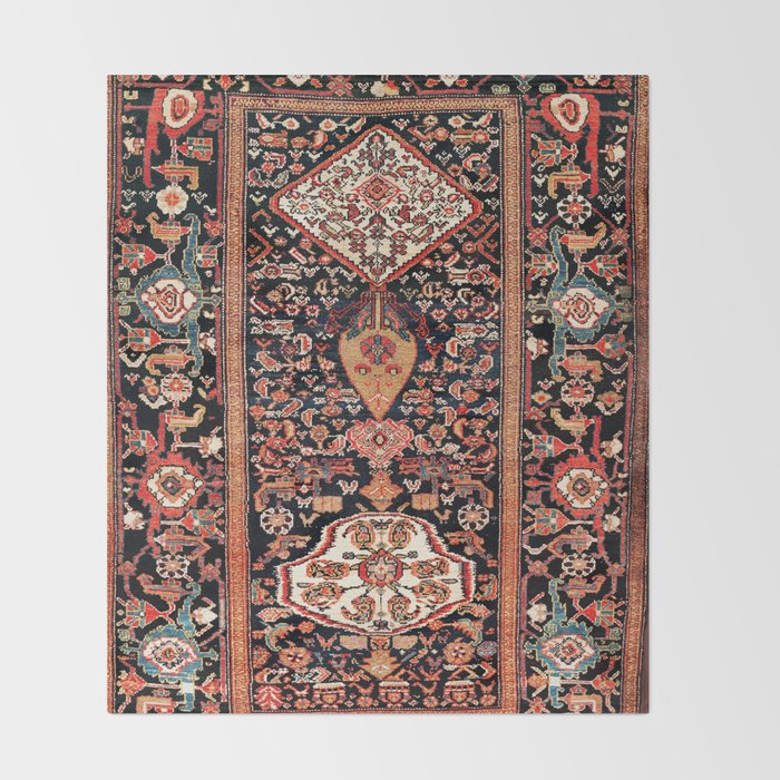 Malayer Hamadan West Persian Rug Throw Blanket Gallery Image 2