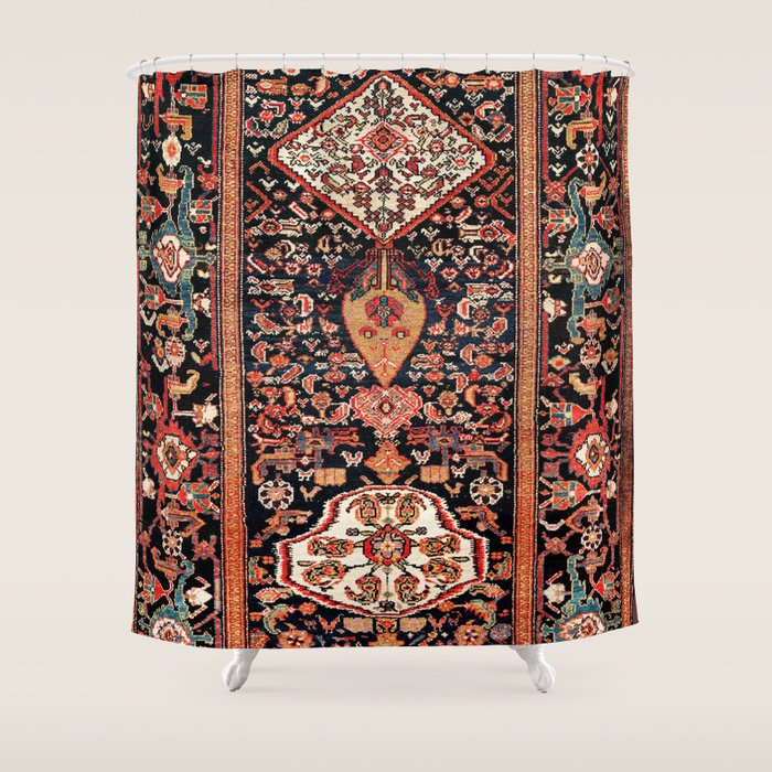 Malayer Hamadan West Persian Rug Shower Curtain Gallery Image 1