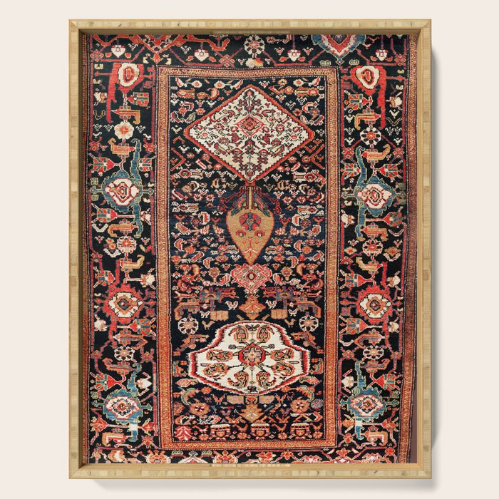 Malayer Hamadan West Persian Rug Serving Tray Gallery Image 1