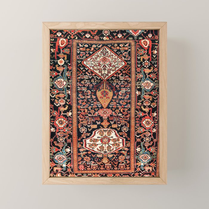 Malayer Hamadan West Persian Rug Mini Art Print Gallery Image 1