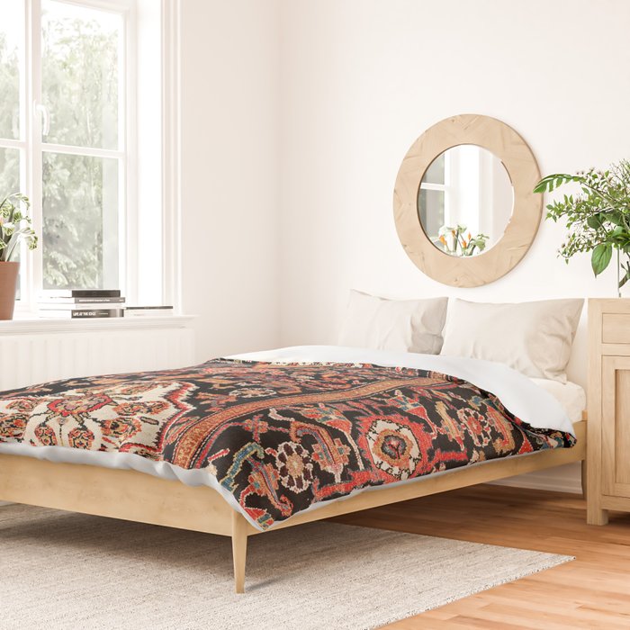 Malayer Hamadan West Persian Rug Duvet Cover Gallery Image 2