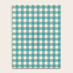 Gingham Check Pattern in Teal Cream Notebook Gallery Image 4