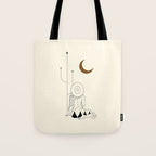 Talking to the Moon - Rustic Tote Bag Gallery Image 1