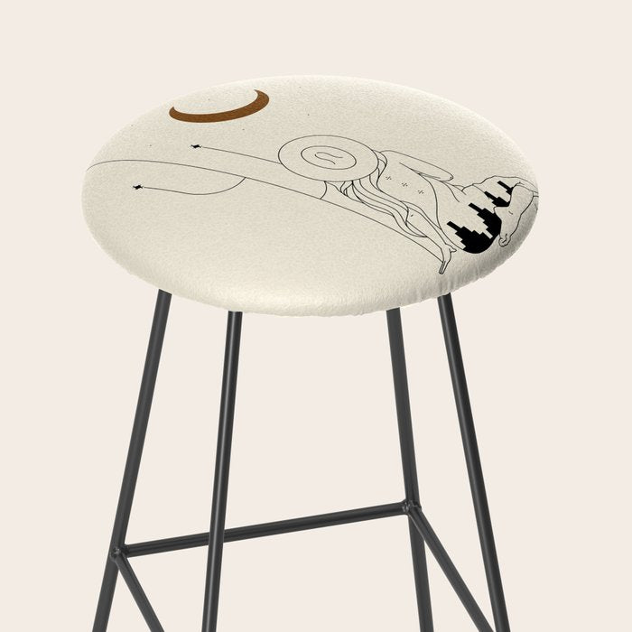 Talking to the Moon - Rustic Stool Gallery Image 2