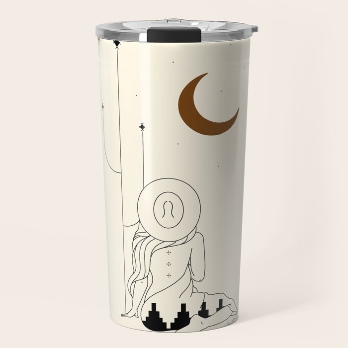 Talking to the Moon - Rustic Travel Mug Gallery Image 1