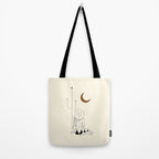 Talking to the Moon - Rustic Tote Bag Gallery Image 2