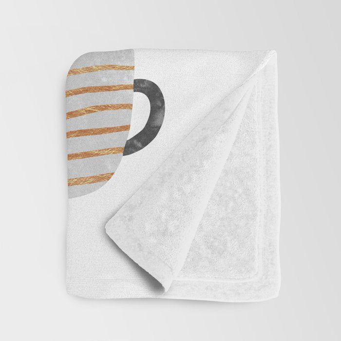 Pretty Coffe Cups 3 - White Throw Blanket Gallery Image 3