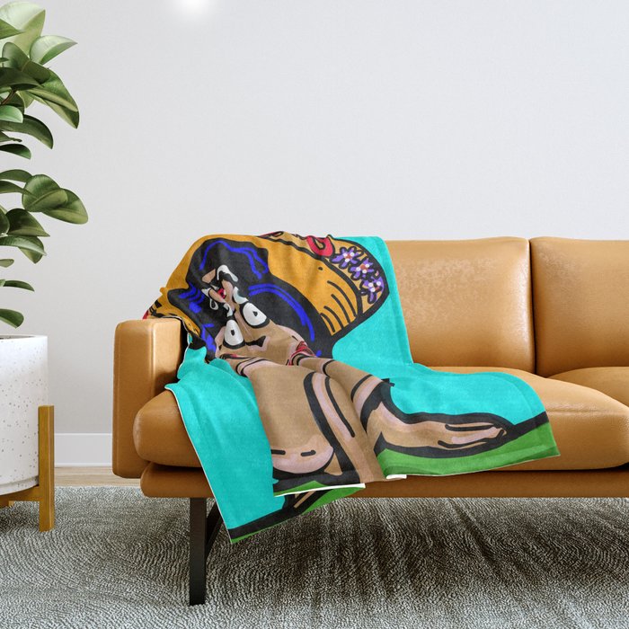 Summer Time Sombrero Throw Blanket Gallery Image 1