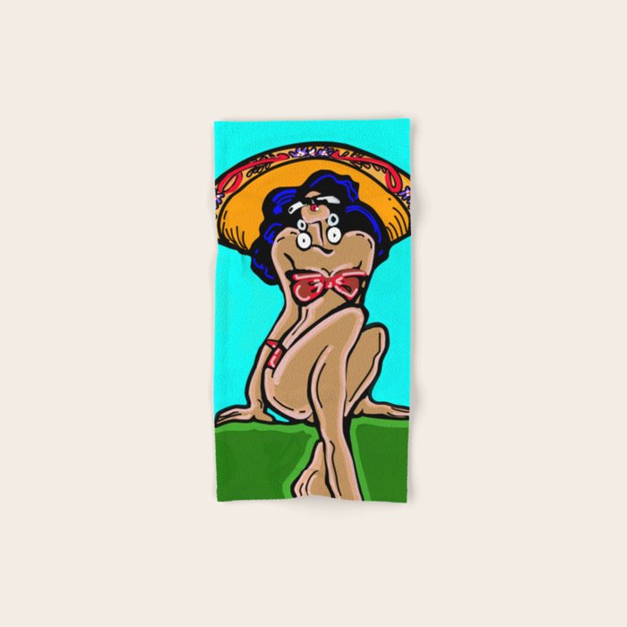 Summer Time Sombrero Bath Towel Gallery Image 1
