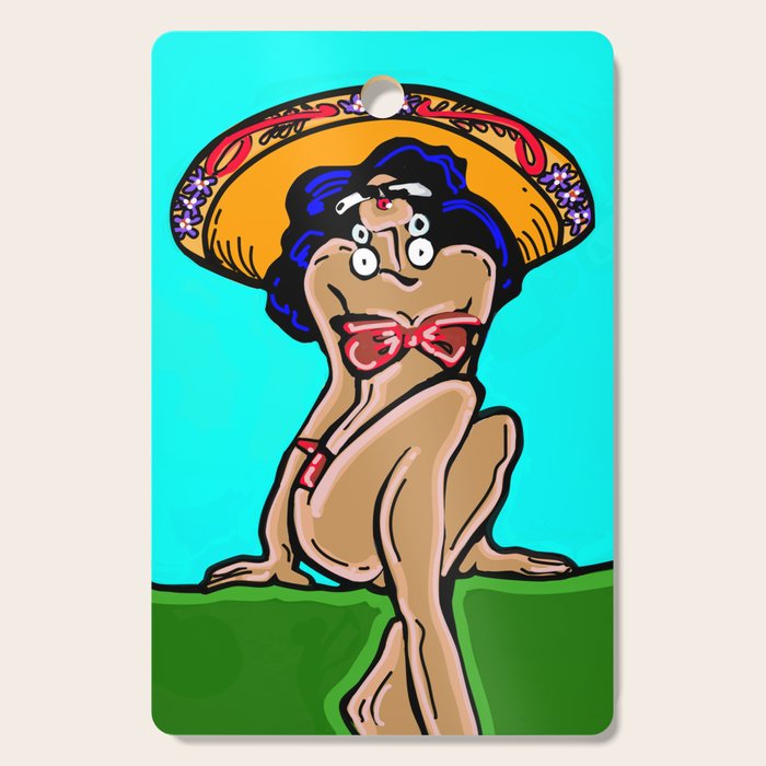 Summer Time Sombrero Cutting Board Gallery Image 1