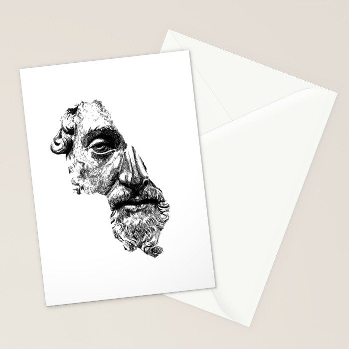 MARCUS AURELIUS ANTONINUS AUGUSTUS / Black Stationery Card Gallery Image 2