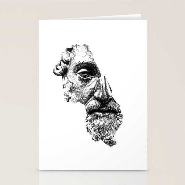 MARCUS AURELIUS ANTONINUS AUGUSTUS / Black Stationery Card Gallery Image 2