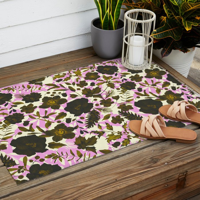 Illuminated garden silhouette Outdoor Rug Gallery Image 2