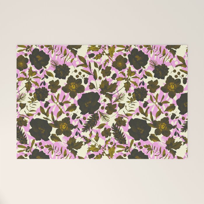 Illuminated garden silhouette Welcome Mat Gallery Image 1