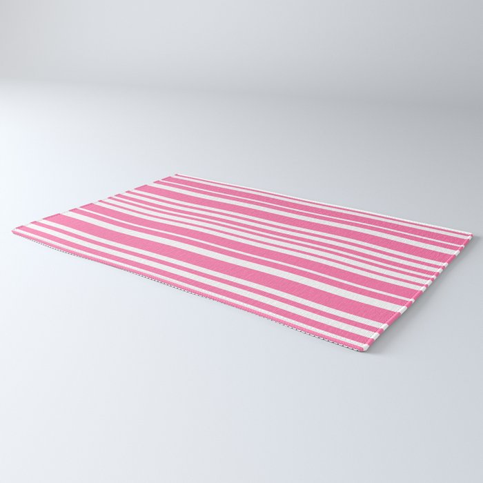 Classic Stripes XXXIII - 90s Barbie Pink Rug Gallery Image 3