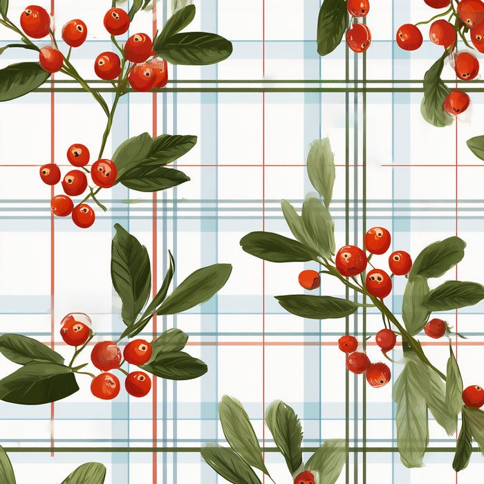 Festive Berries on Tartan Coffee Mug Gallery Image 2