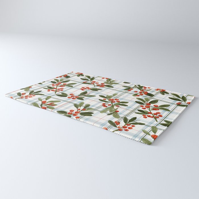 Festive Berries on Tartan Rug Gallery Image 3