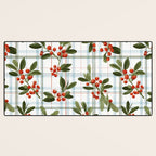 Festive Berries on Tartan Desk Mat Gallery Image 3