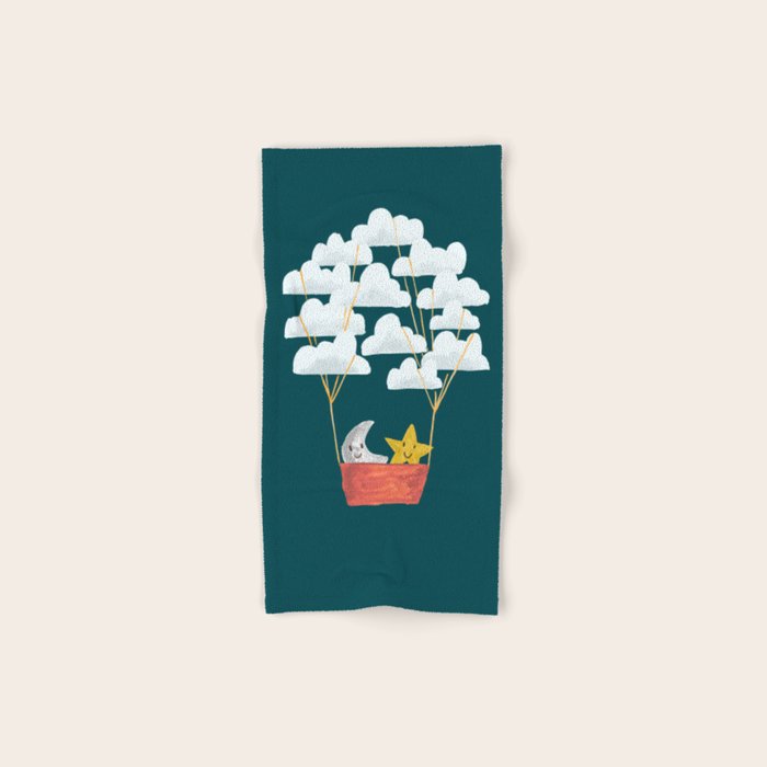 Hot cloud baloon - moon and star Bath Towel Gallery Image 1