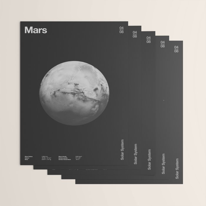 Solar System _ 04 Mars Wrapping Paper Gallery Image 3
