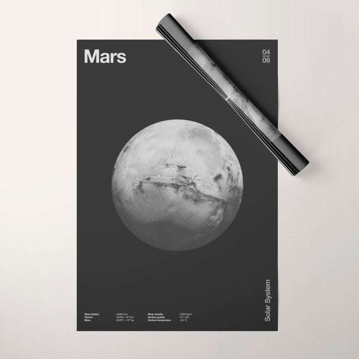 Solar System _ 04 Mars Wrapping Paper Gallery Image 1