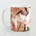 Tiger Lillies, Tropical Blush Botanical Illustration, Polka Dots Nature Vibrant Floral Jungle Coffee Mug Gallery Image 3