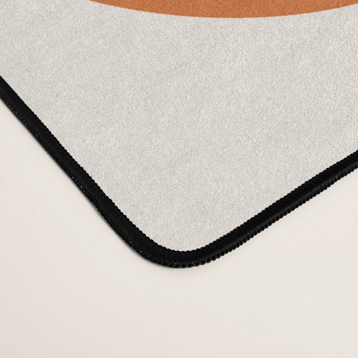 Abstract Shapes 19 in Orange and Navy Blue Desk Mat Gallery Image 4