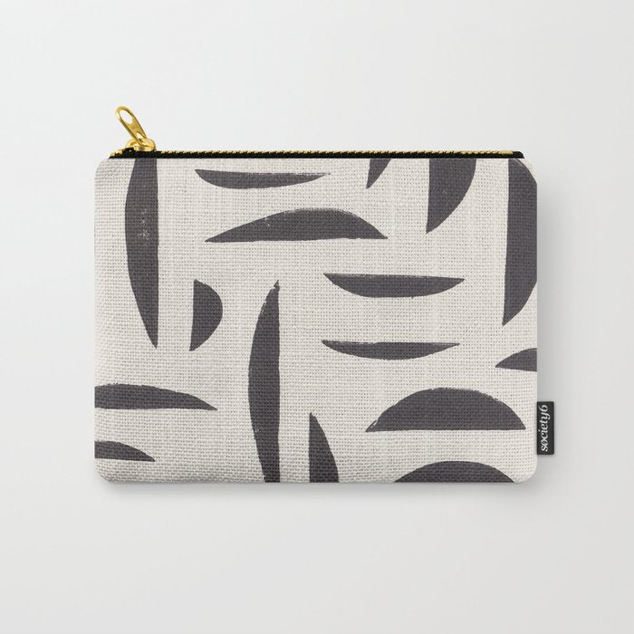 Linocut Abstract #4 Carry All Pouch Gallery Image 1